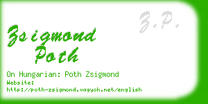 zsigmond poth business card